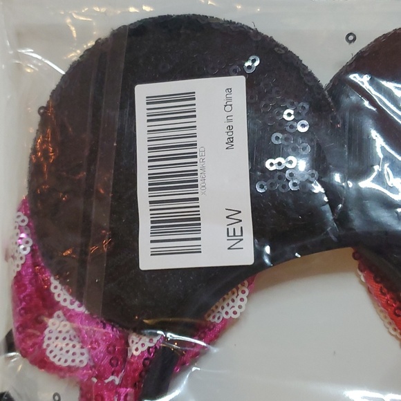 Brand New 2 Mouse Ears Headbands Shiny Sequins Party. - Picture 6 of 11